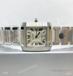 Swiss Replica Cartier Tank Francaise Watch 2-Tone Cream Dial - Swiss Quartz
